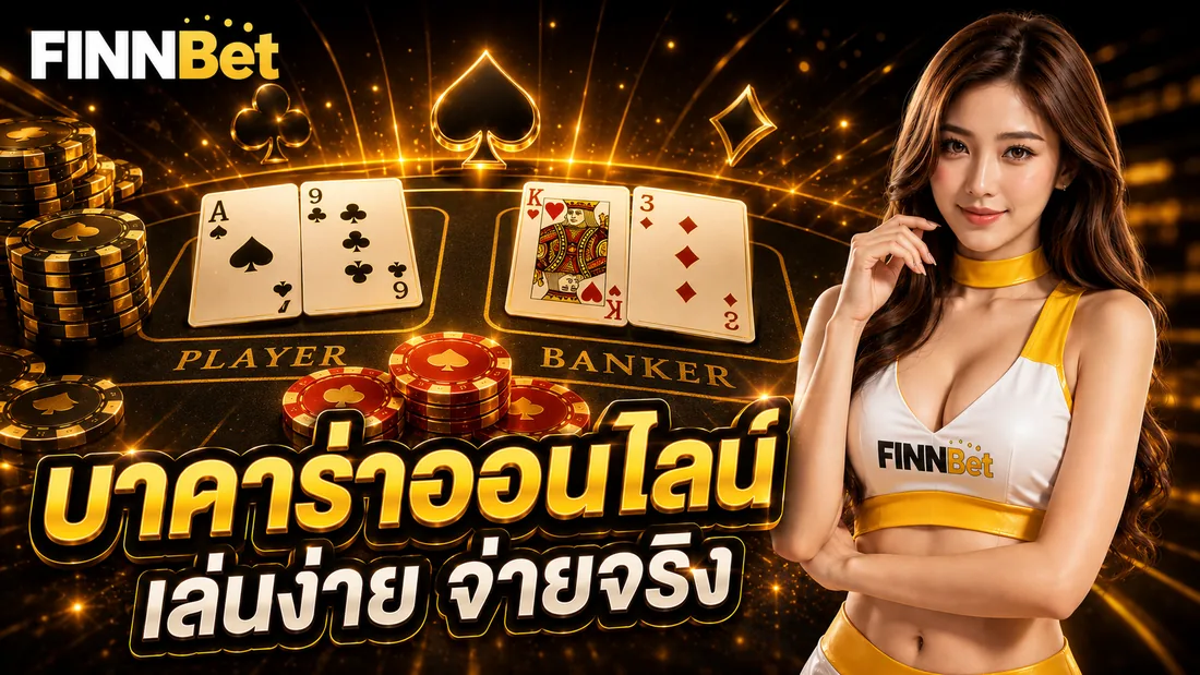 โต๊ะบาคาร่า Player Banker Tie ไพ่และชิปคาสิโน